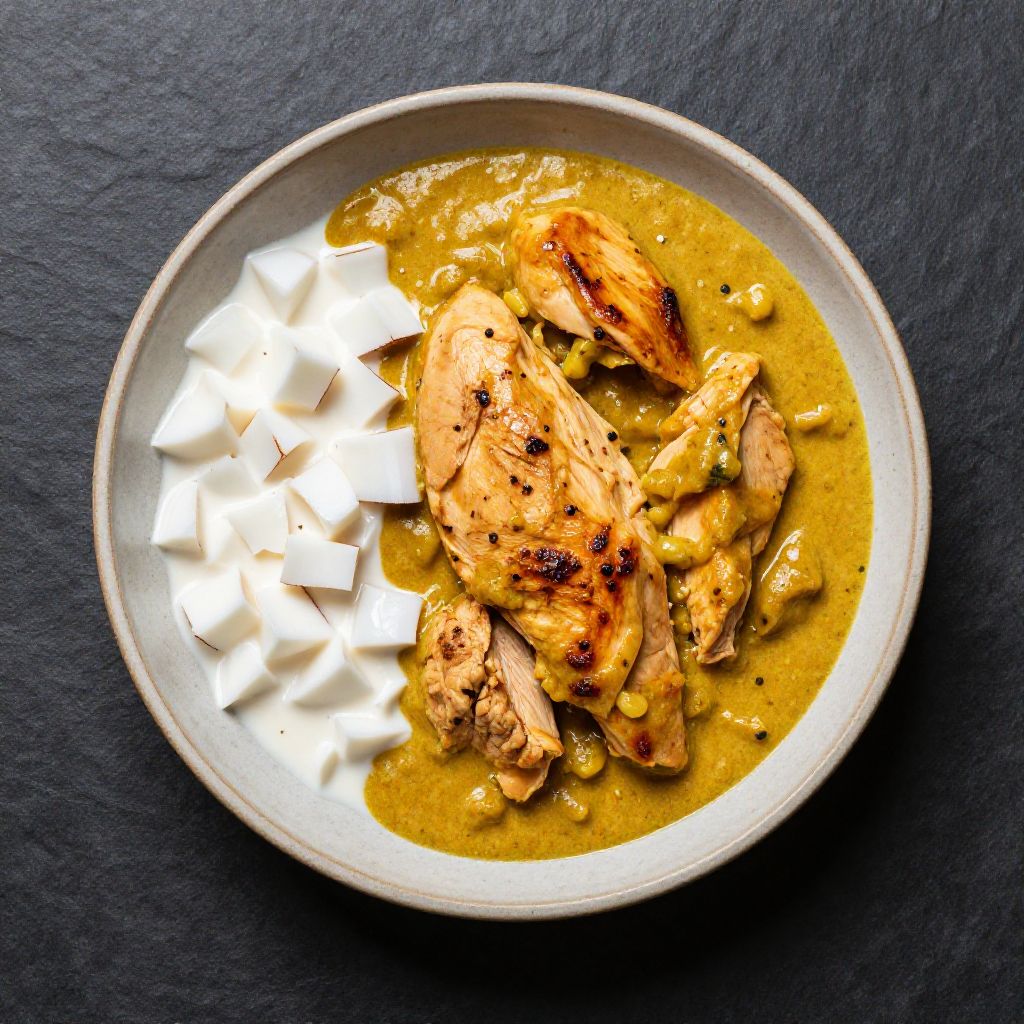 🍛 Keto Hähnchen-Curry-Bowl