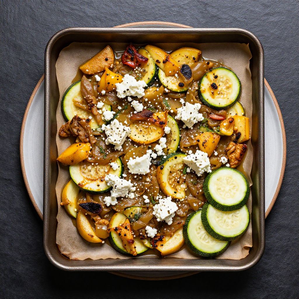 Keto Ofengemüse mit Feta vom Blech