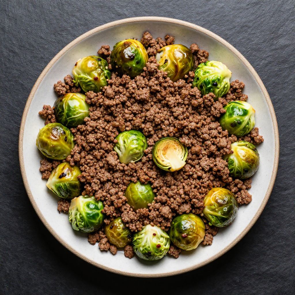 🥩 Keto Rinderhack-Rosenkohl-Auflauf