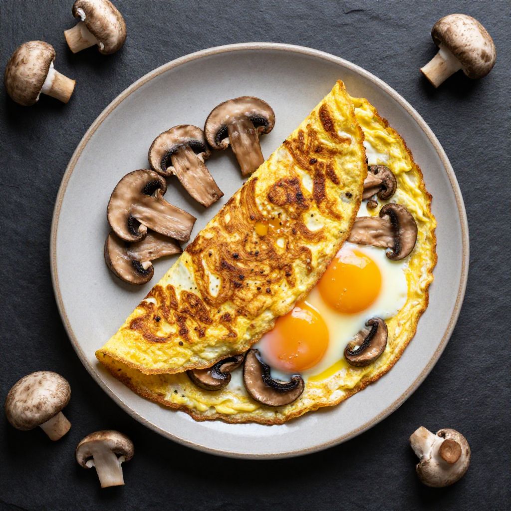Keto Pilz Omelette