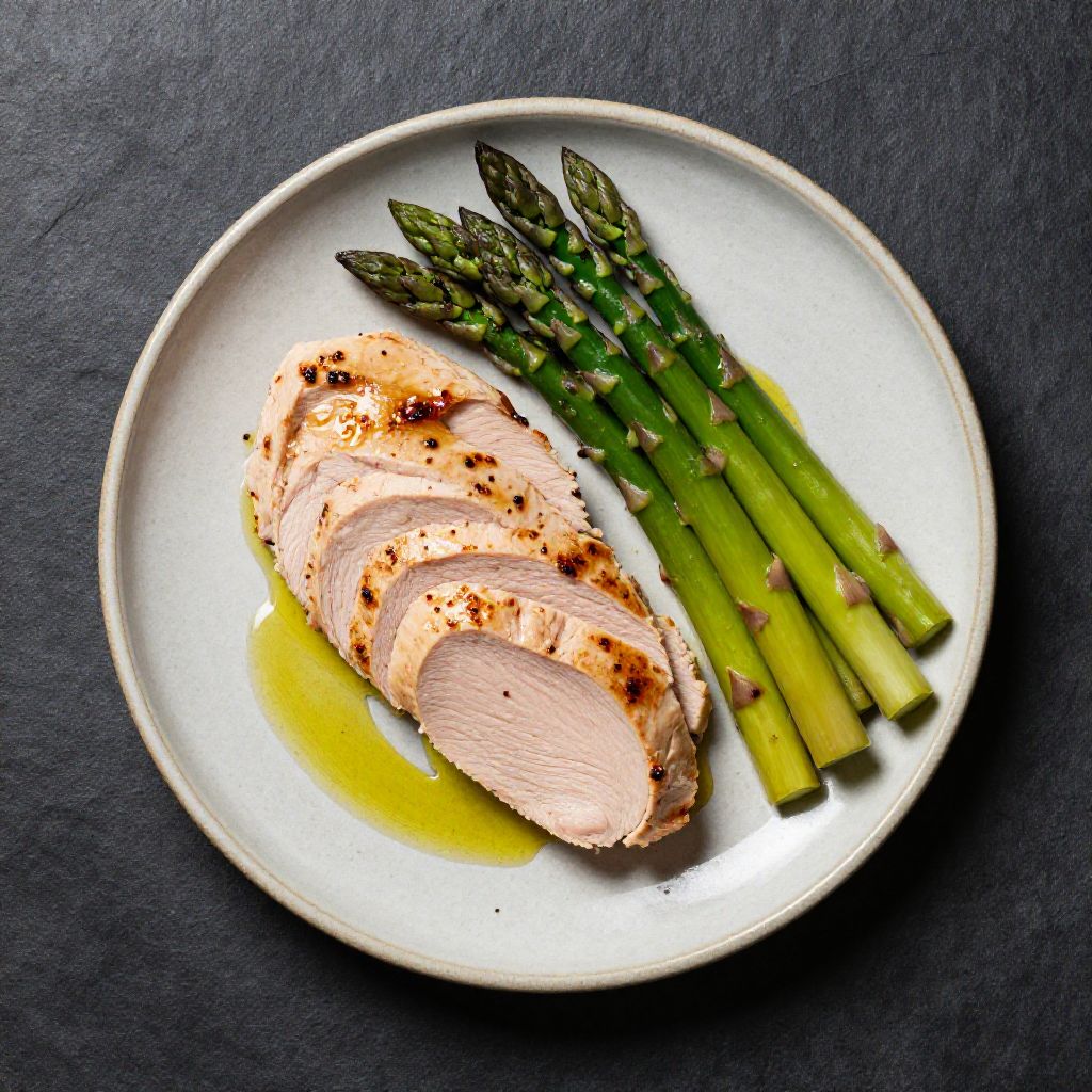 Keto Putensteak mit Spargel