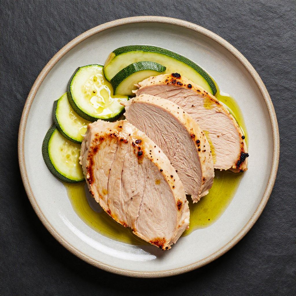 Keto Putensteak mit Zucchini