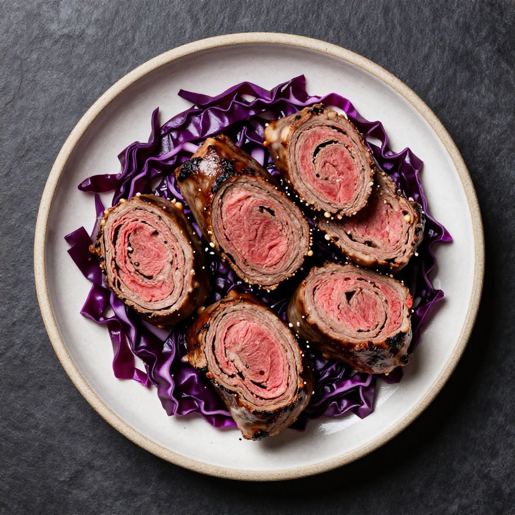 🥩 Keto Rinderrouladen mit Rotkohl