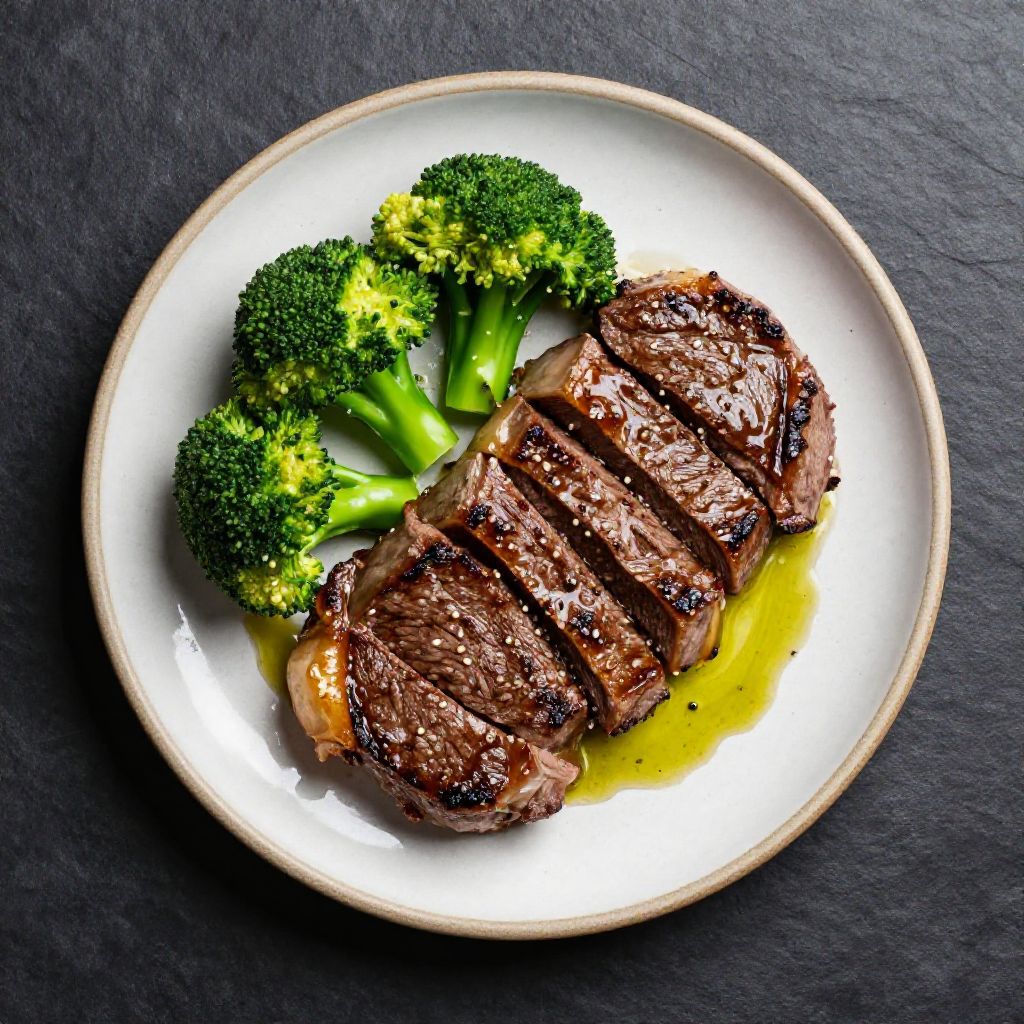 Keto Rindersteak mit Brokkoli
