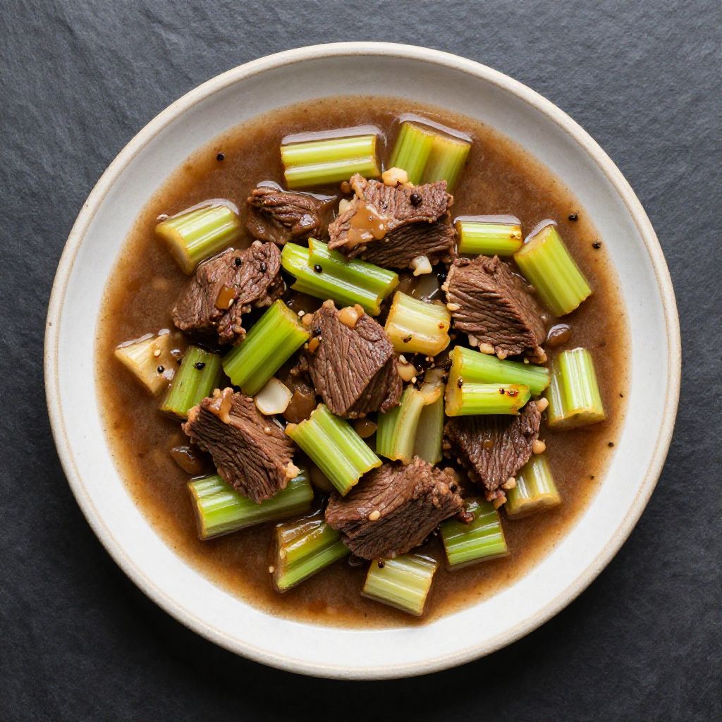 Keto Rindfleisch-Eintopf mit Sellerie