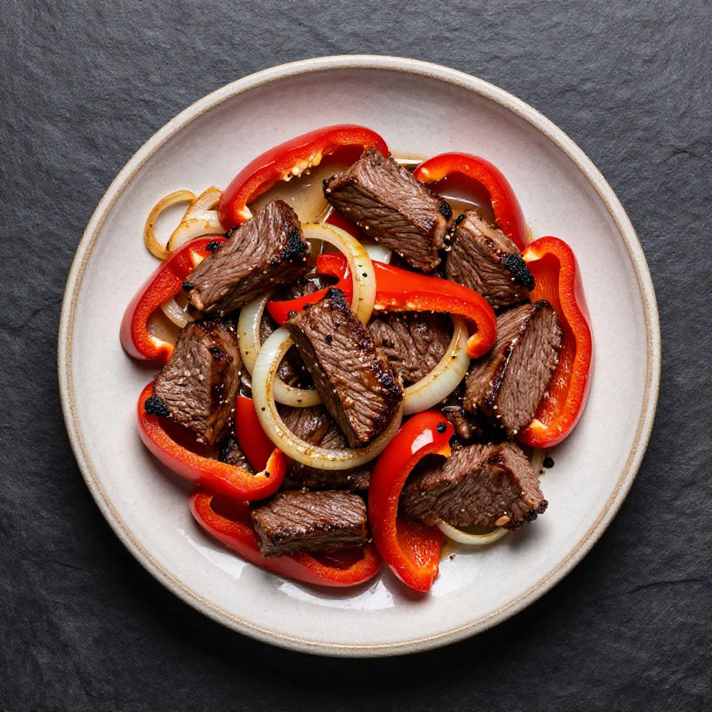 Keto Rindfleisch mit Paprika (Gebacken)