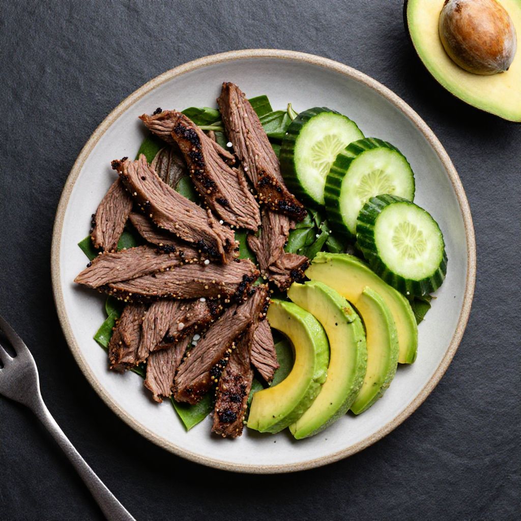 Keto Rindfleisch-Salat Griechisch