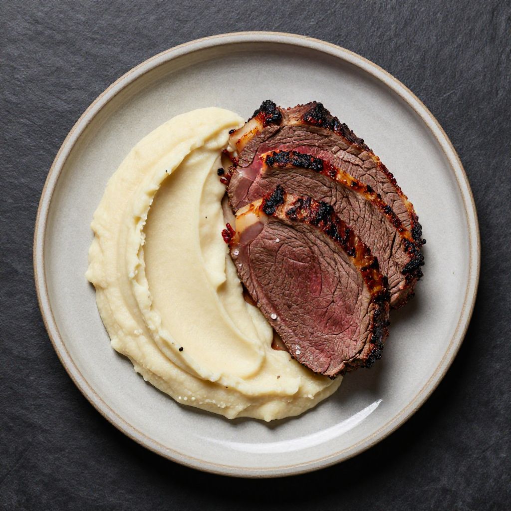 🥩 Keto Roastbeef mit Selleriepüree