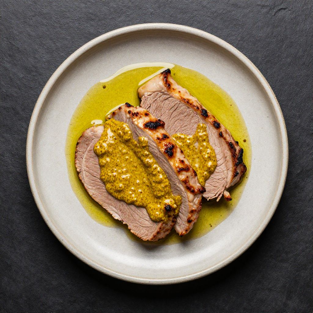 Keto Schweinefilet mit Senf-Sauce