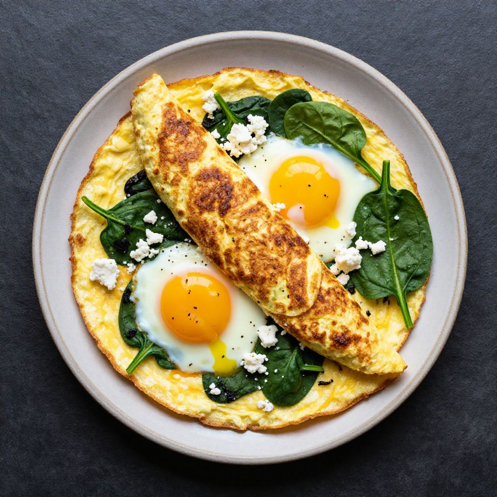 Keto Spinat-Feta-Omelett