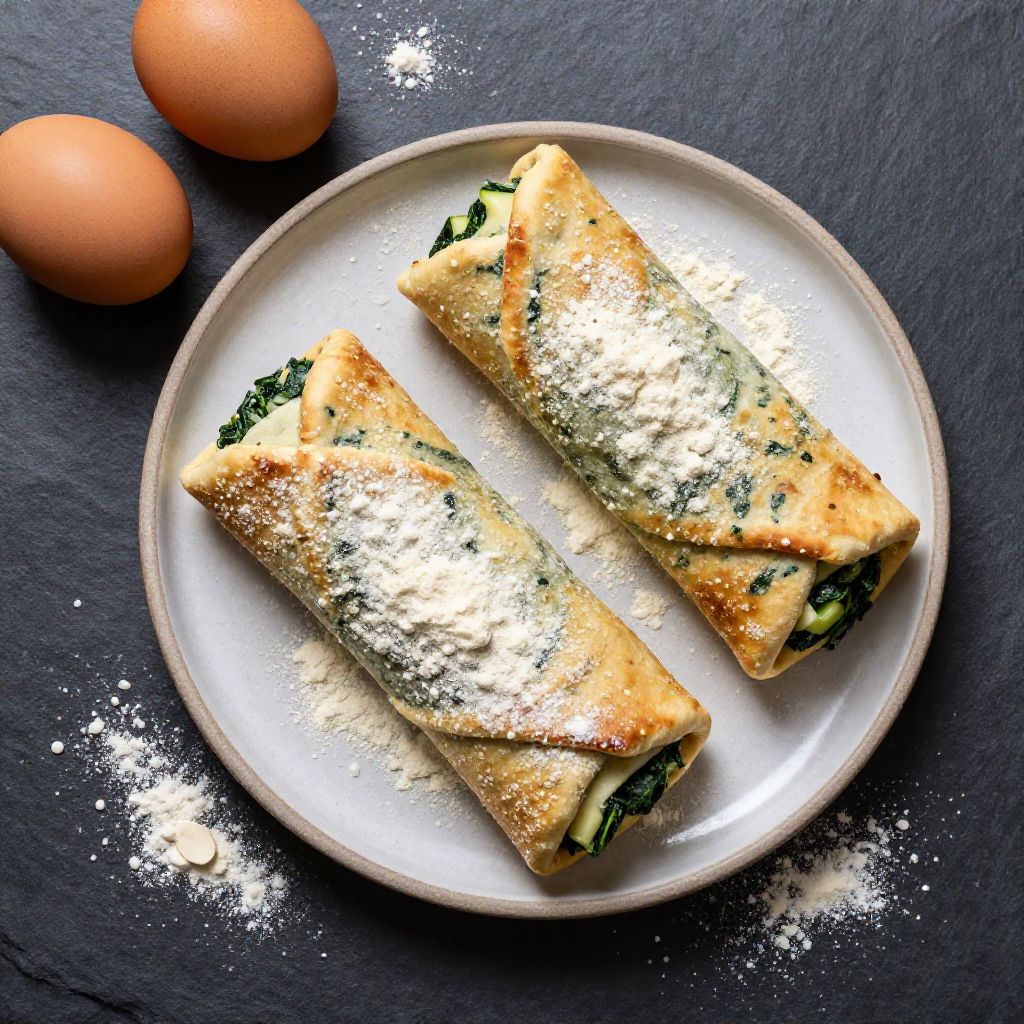 Keto Spinat-Ricotta-Rollen