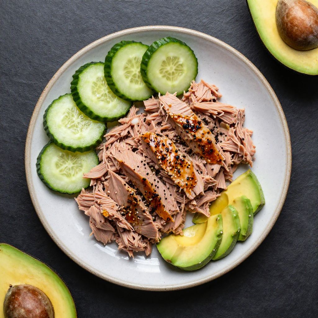 Keto Thunfisch mit Gurke (Gegrillt)