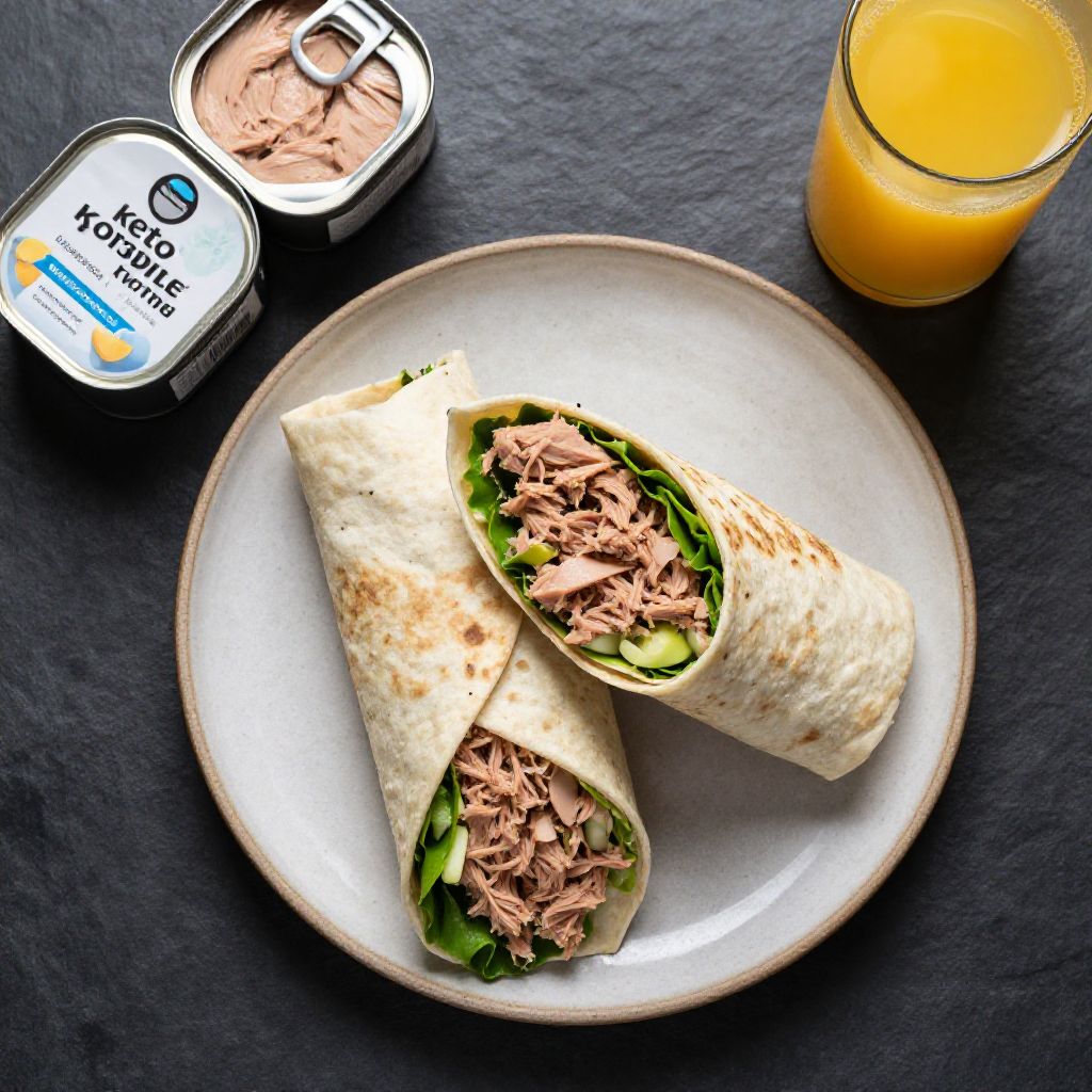 Keto Thunfisch-Salat-Wrap