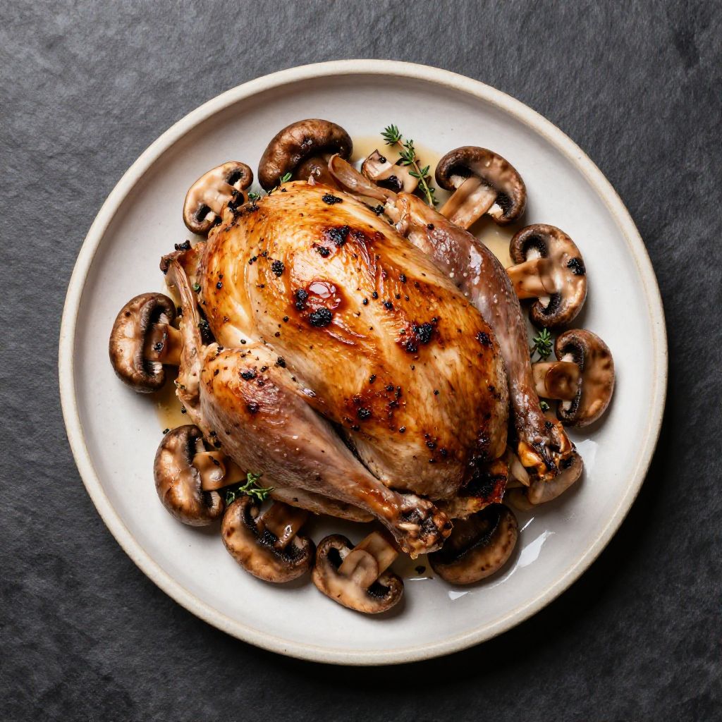 Keto Truthahn mit Pilze (Gebraten)