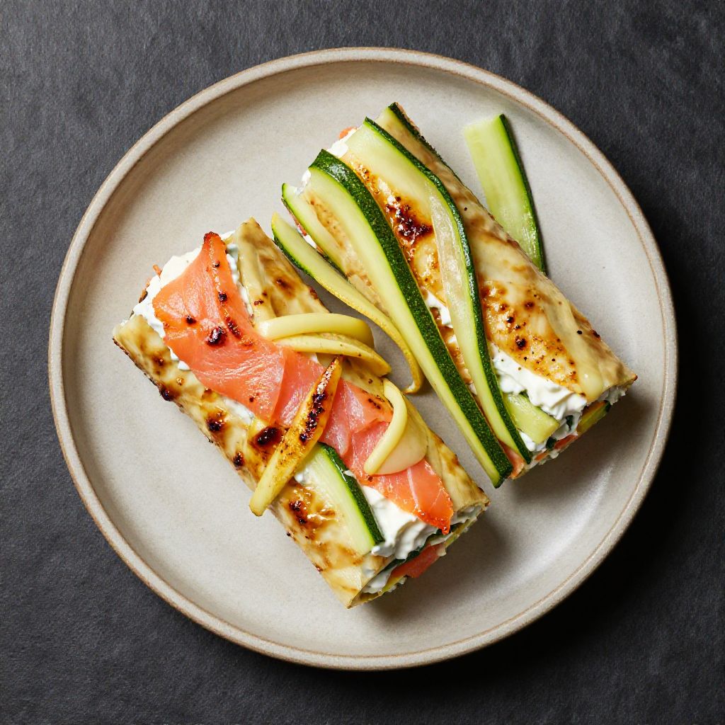 Keto Zucchini-Lachs-Rolle