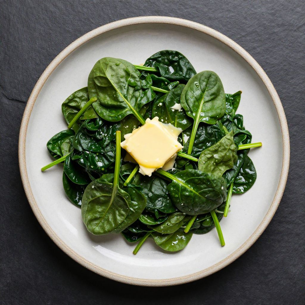 Knoblauch-Butter-Spinat
