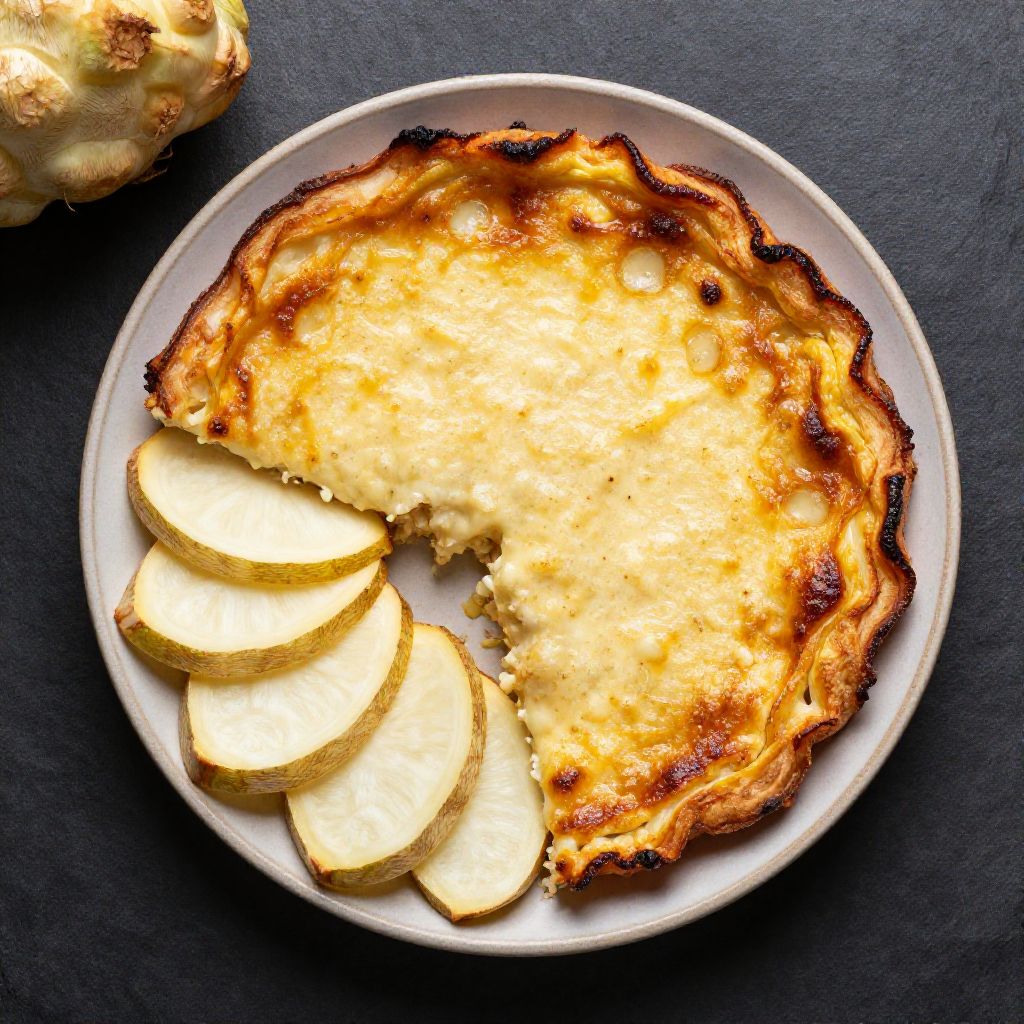 Keto Kohlrabi-Käse-Gratin