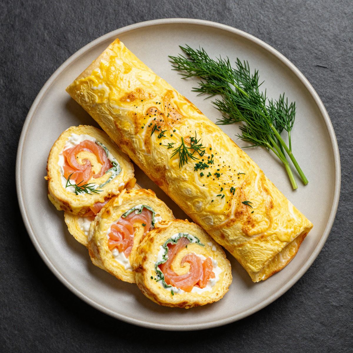 Lachs-Rührei-Rolle