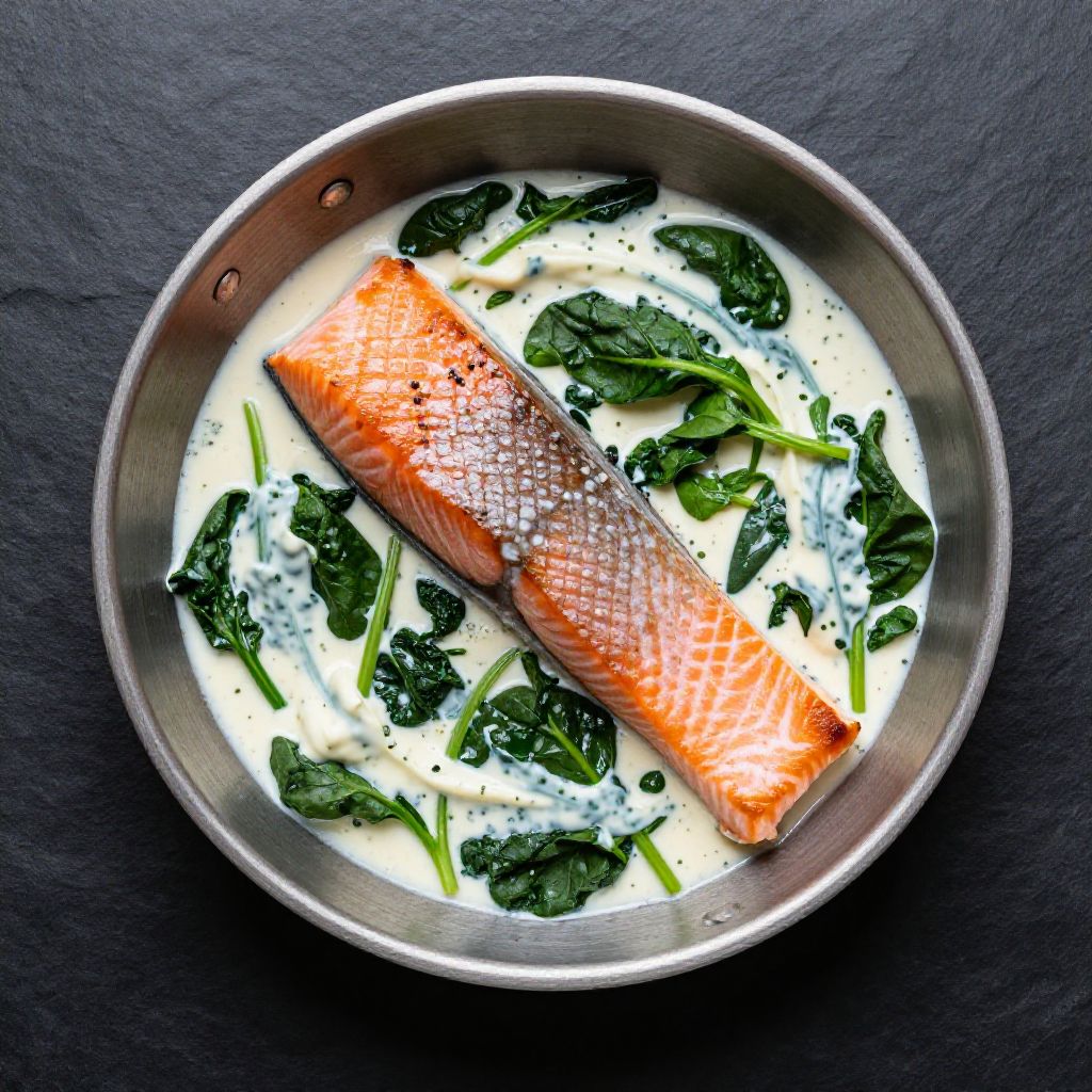 🐟 Lachs-Sahne-Spinat-Pfanne