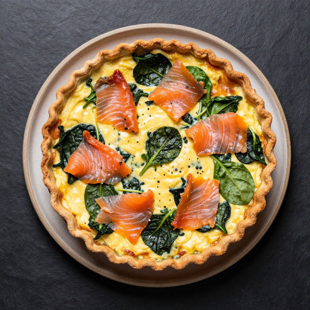 🥧 Lachs-Spinat-Quiche ohne Boden