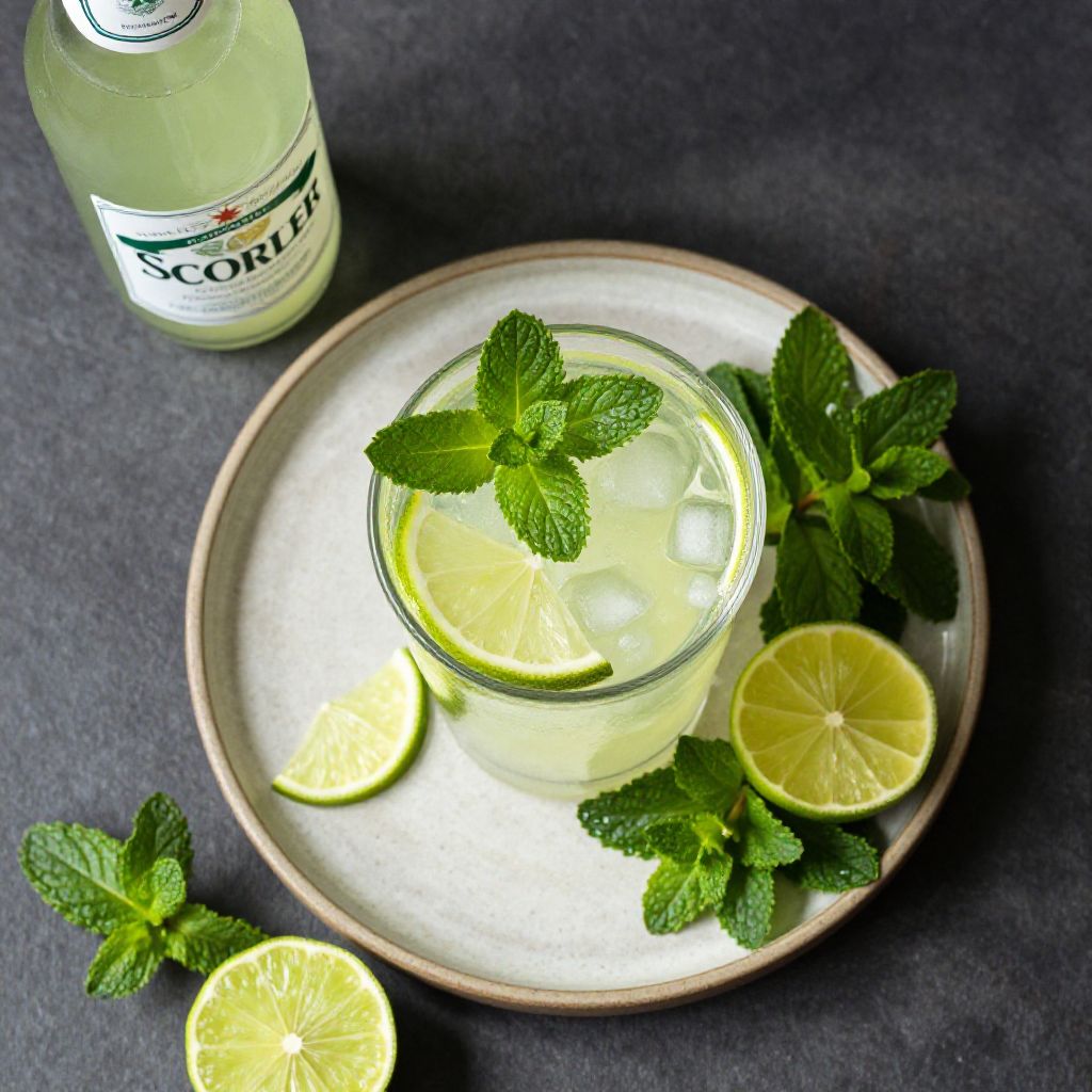 Limetten-Minze-Schorle