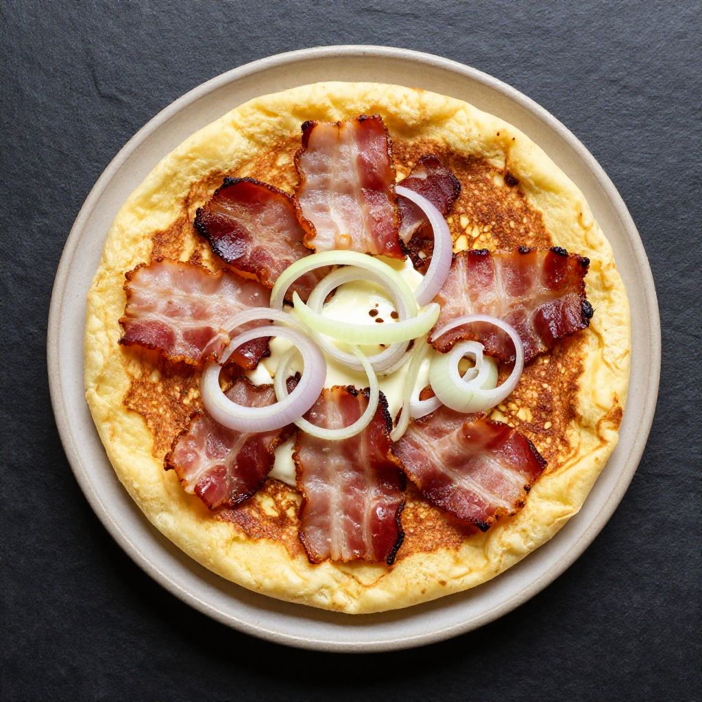 Mozzarella-Pancake mit Bacon