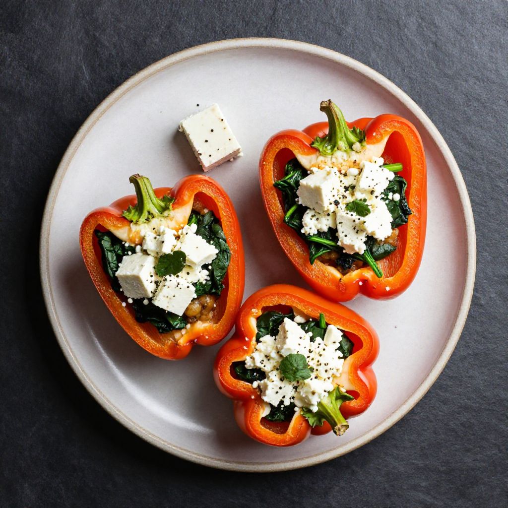 Keto Gefüllte Paprika mit Feta