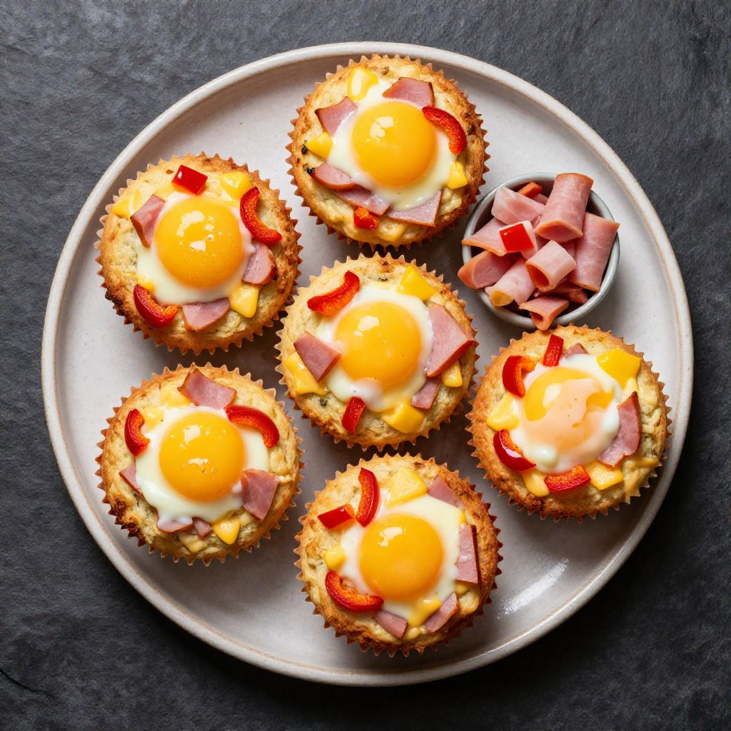 Keto Paprika Schinken Käse Muffins