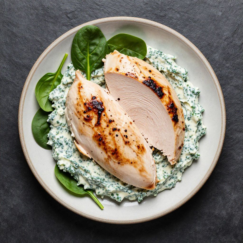 🦃 Putenbrust mit Spinat-Frischkäse
