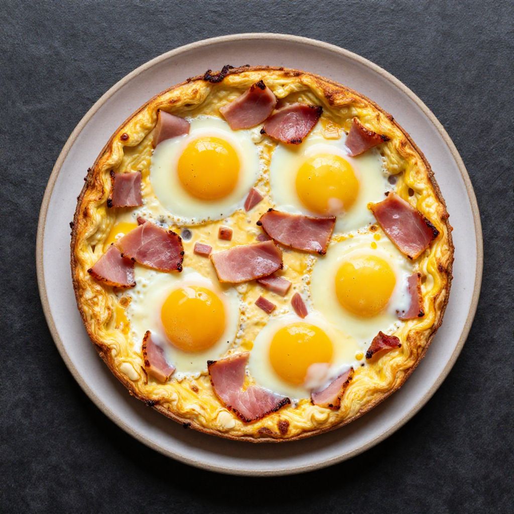 Keto Schinken-Käse-Frittata vom Blech
