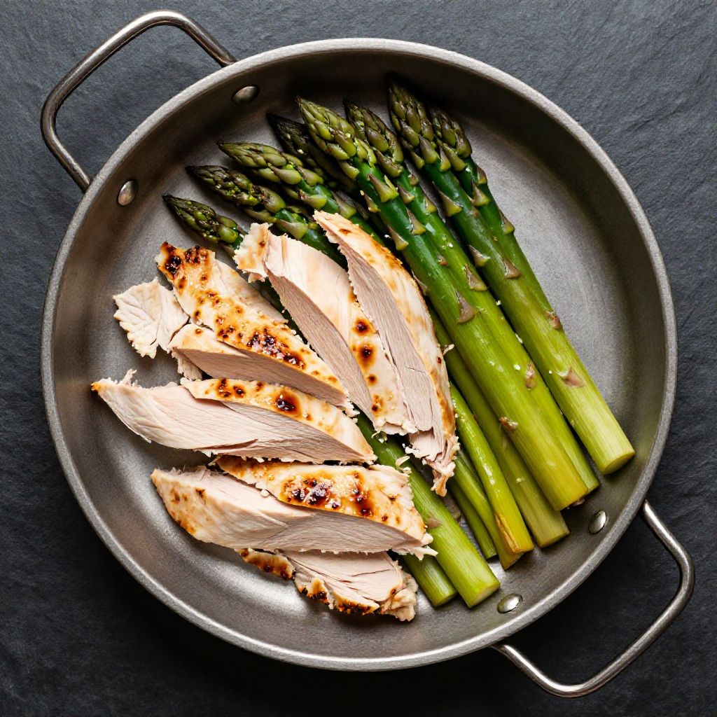 🍗 Schnelle Puten-Spargel-Pfanne