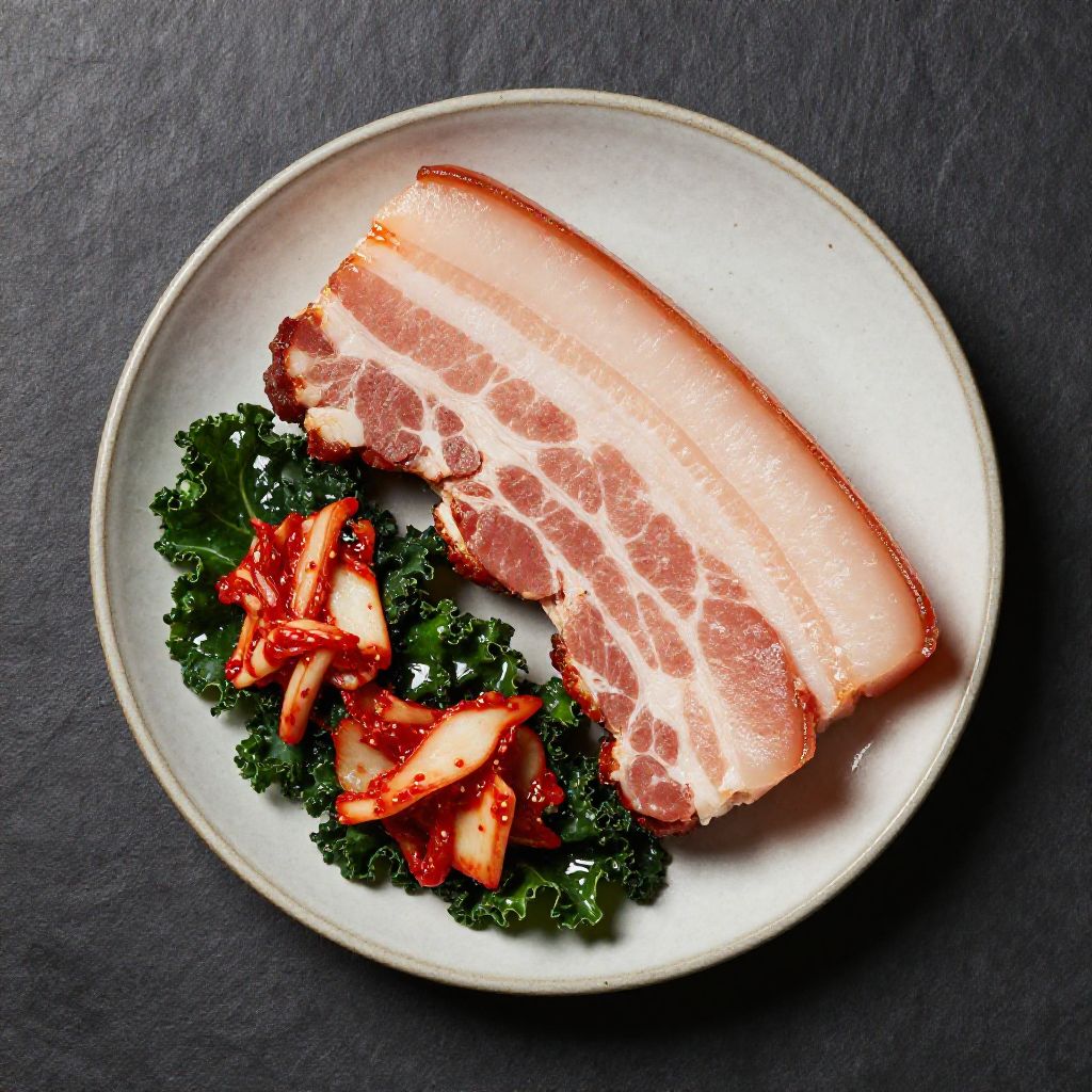 🌶️ Schweinebauch mit Kimchi-Grünkohl