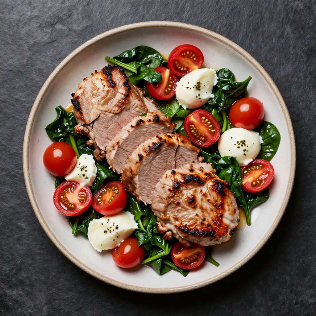 🍖 Schweinefilet-Tomaten-Spinat-Auflauf