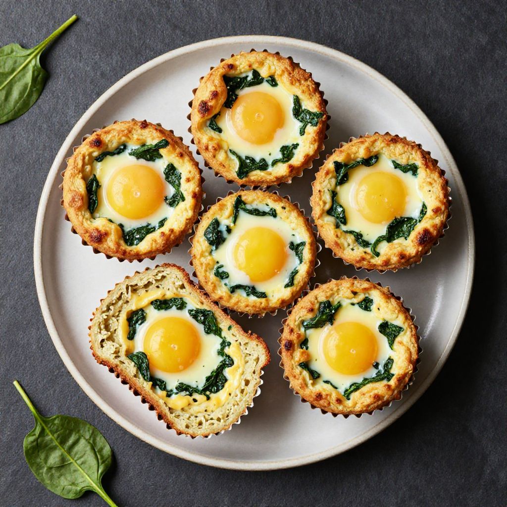 Keto Spinat-Feta-Ei-Muffins