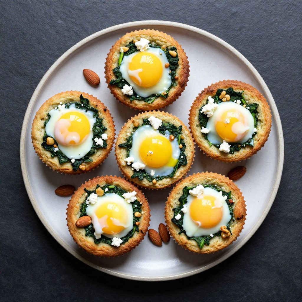 Spinat-Feta-Frühstücksmuffins