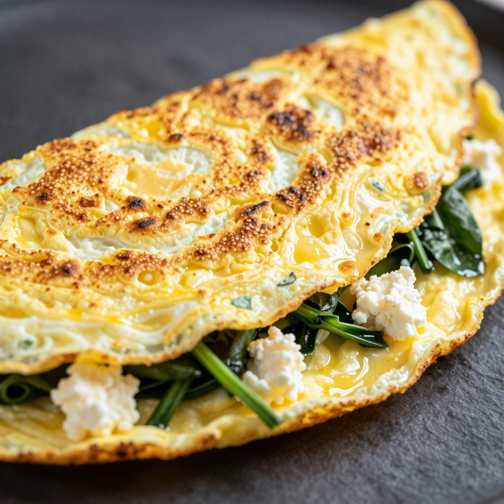 Spinat-Feta Omelett