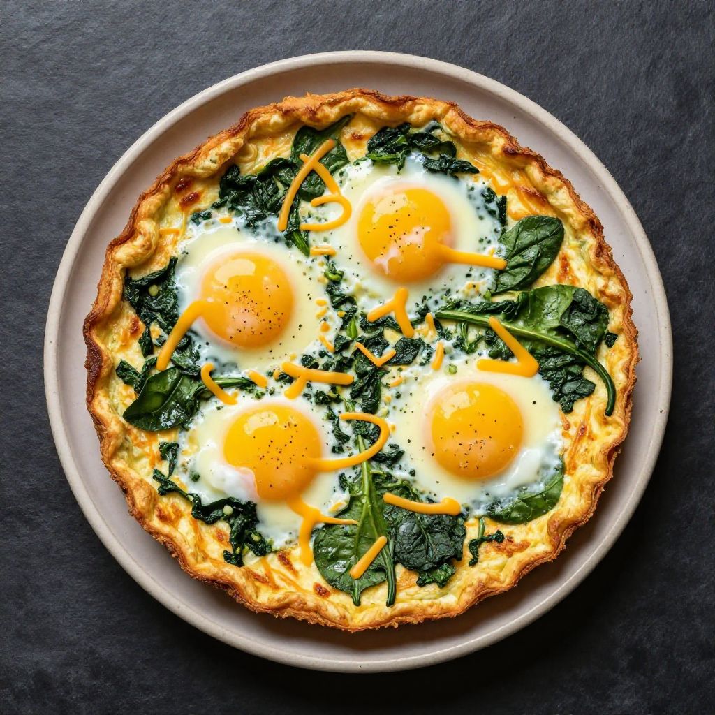Keto Spinat-Käse-Frittata