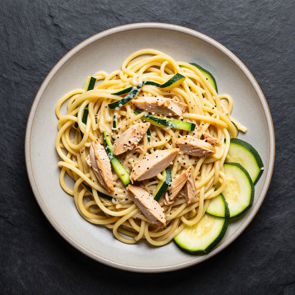 🍜 Zoodles mit Hähnchen-Alfredo