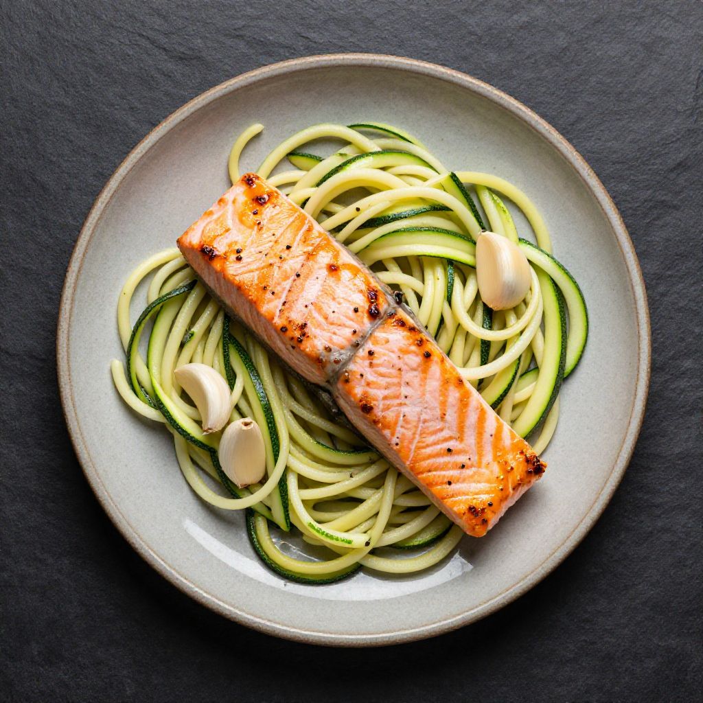 Zoodles mit Lachs