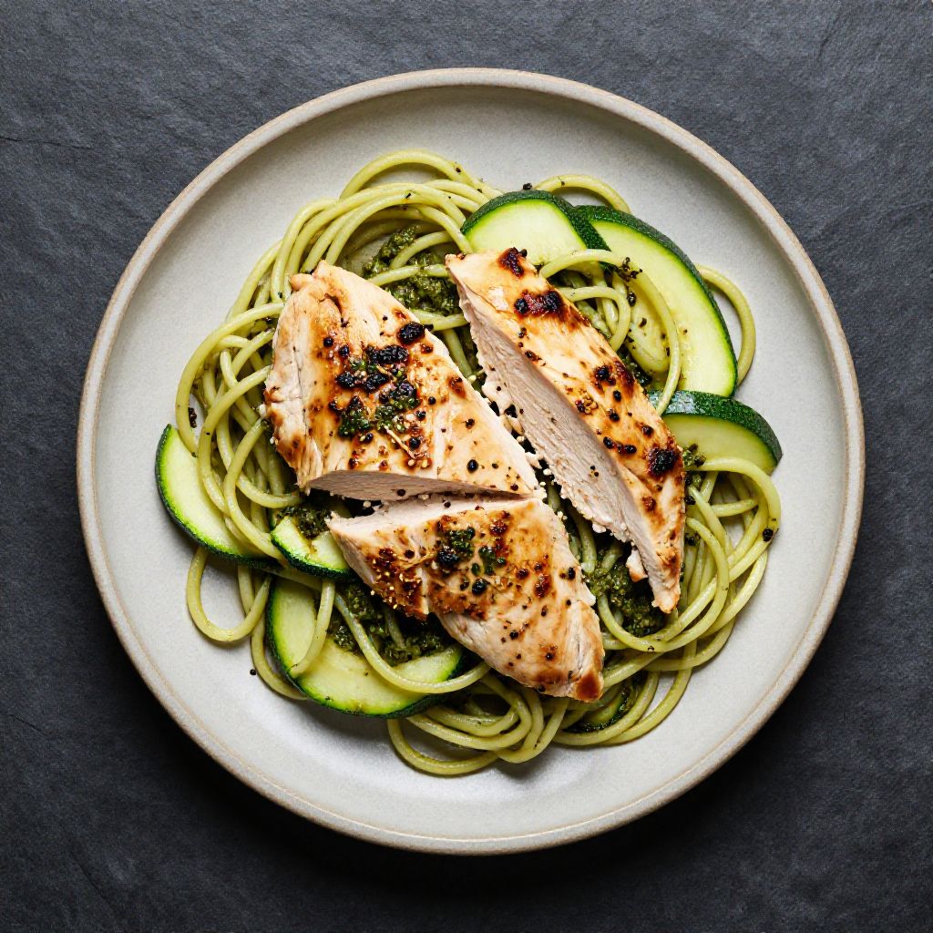 🍝 Zoodles mit Pesto und Hähnchen